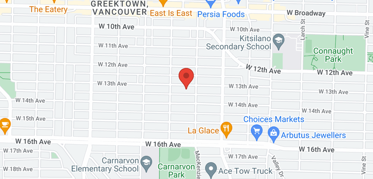 map of 2936 W 13TH AVENUE